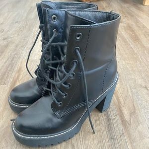 Madden Girl Heeled Combat Boots